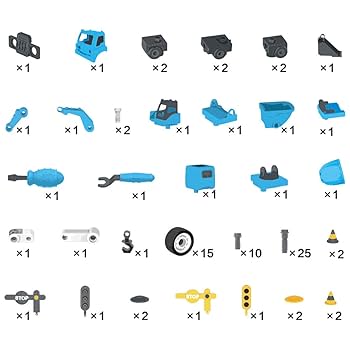 Amazon | [マグネット] DIY TRUCK 22 組み立て 分解 知育玩具 22